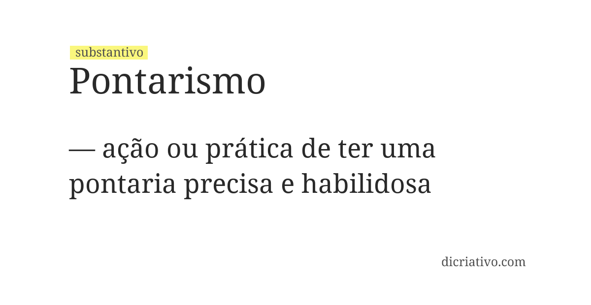 Significado de pontarismo