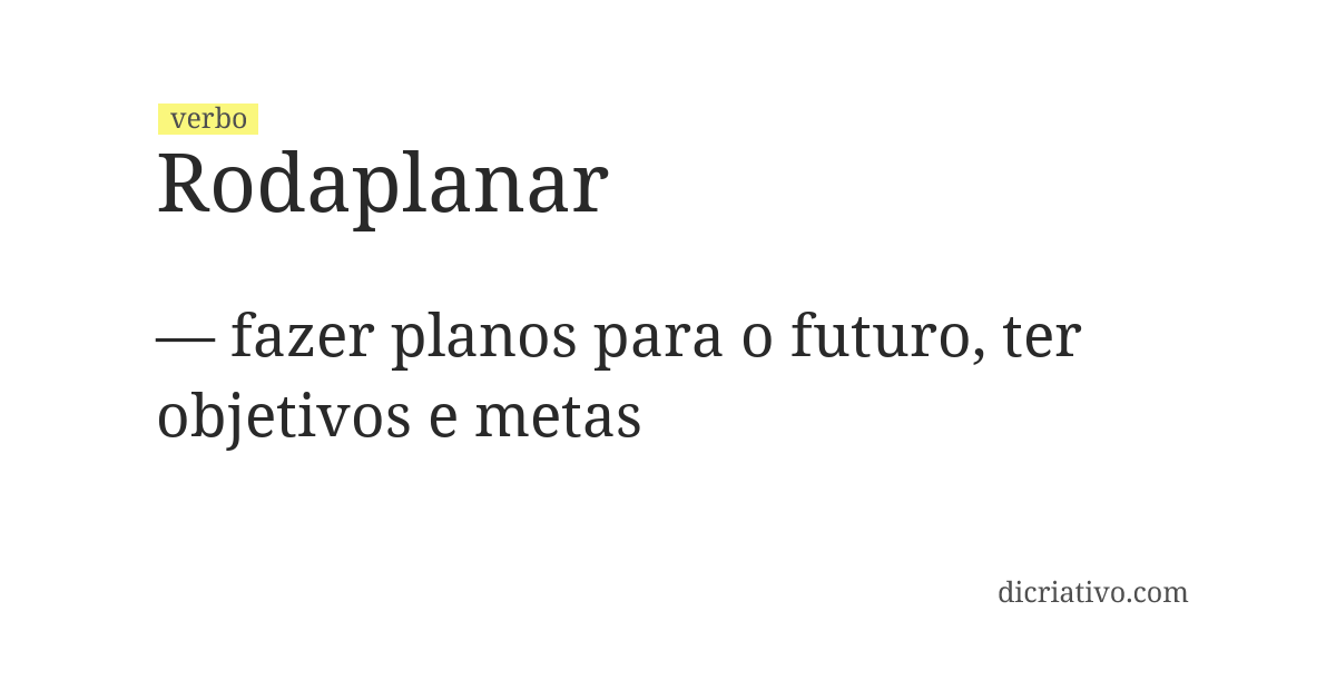 Significado de rodaplanar