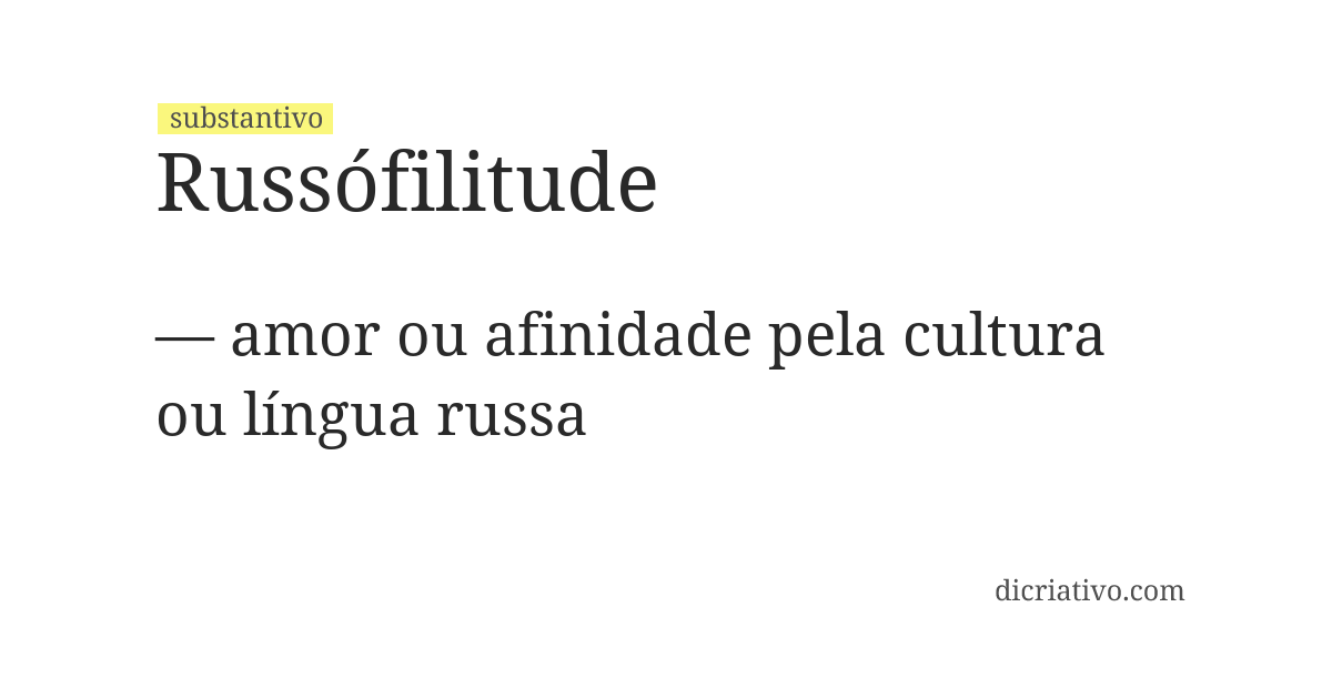 Significado de russófilitude