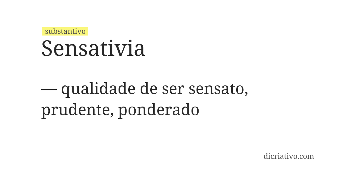 Significado de sensativia