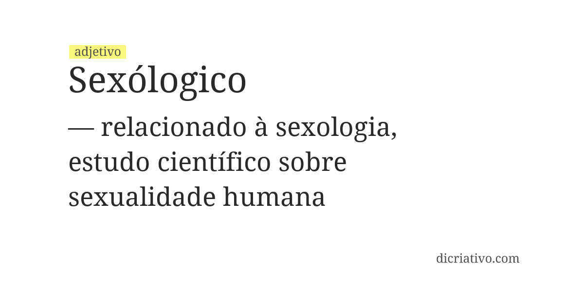 Significado de sexólogico