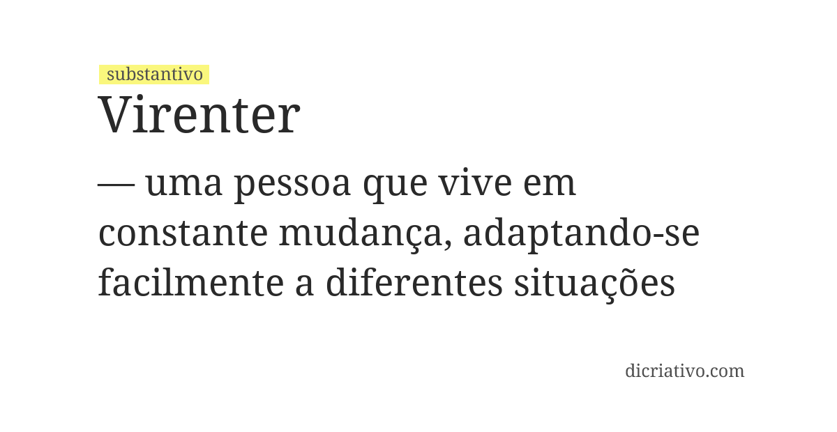 Significado de virenter