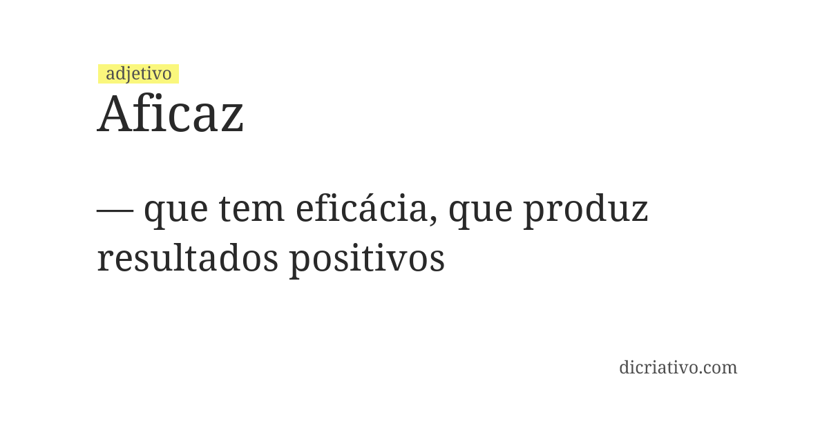 Significado de aficaz