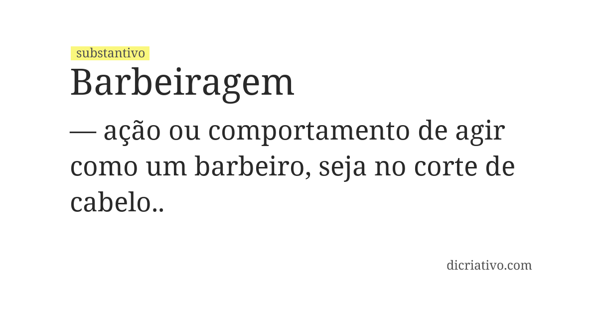 Significado de barbeiragem