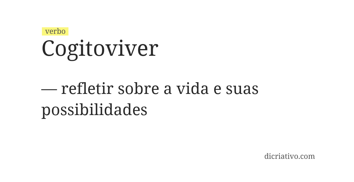 Significado de cogitoviver