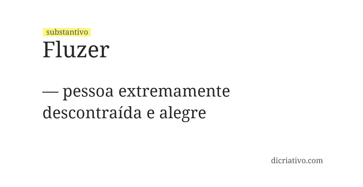 Significado de fluzer