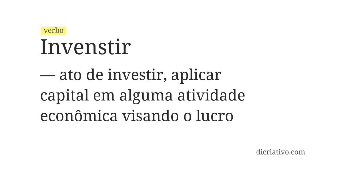 Significado de invenstir