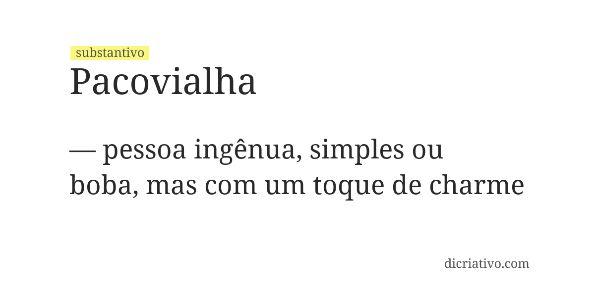 Significado de pacovialha