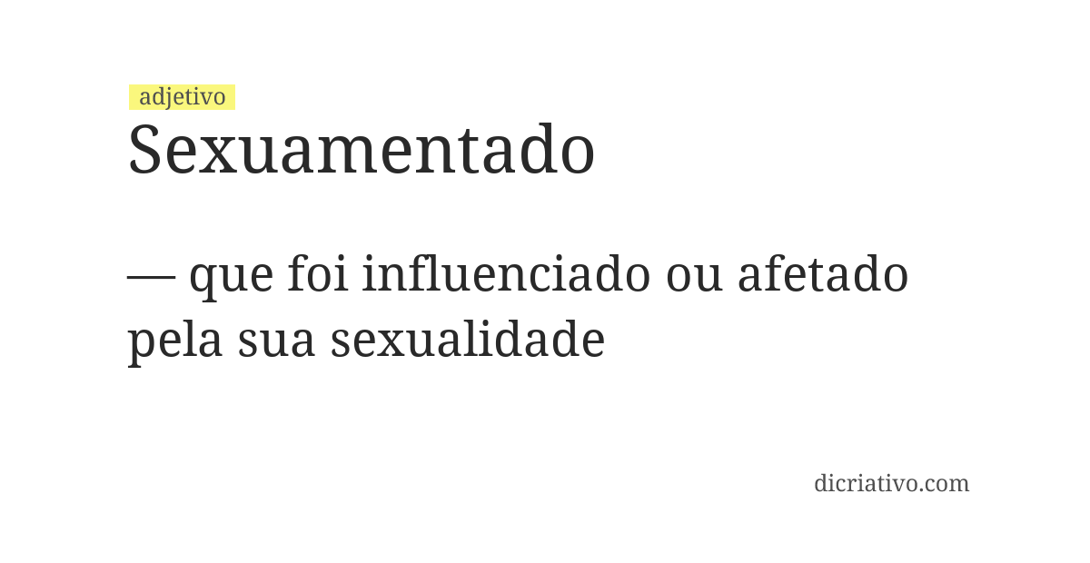 Significado de sexuamentado
