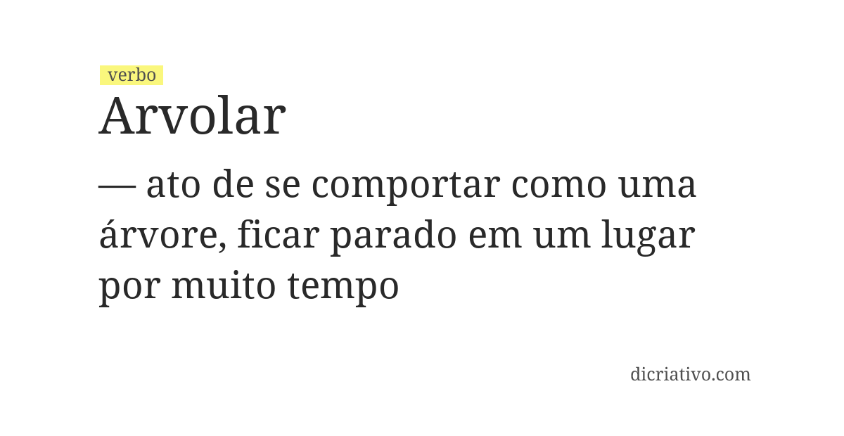 Significado de arvolar