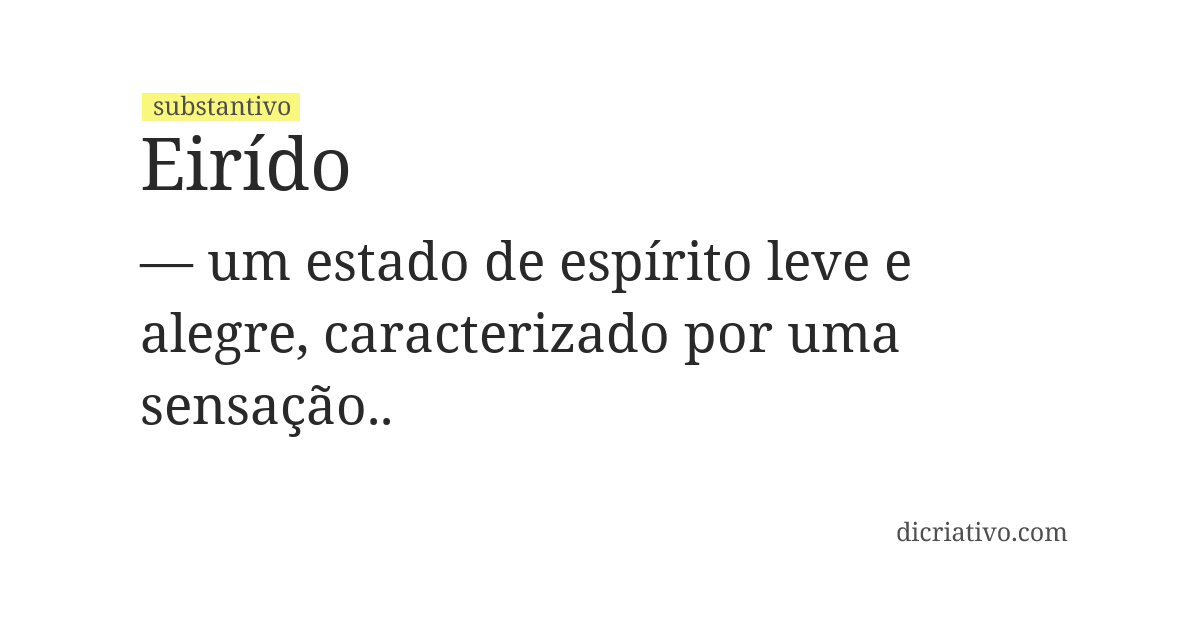 Significado de eirído