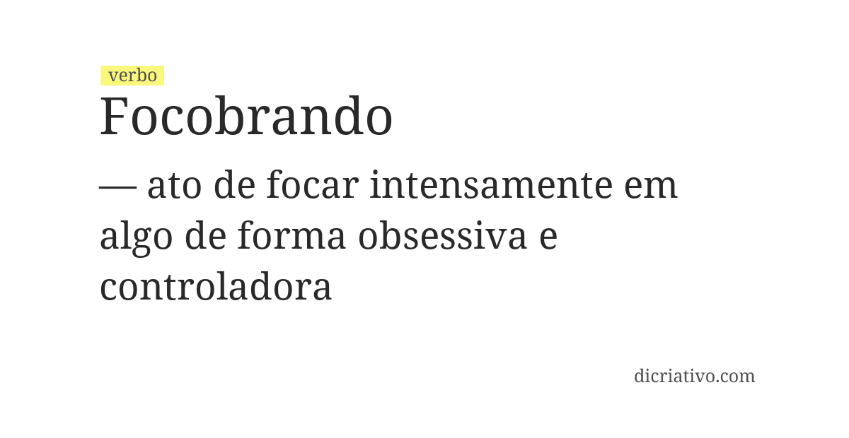 Significado de focobrando