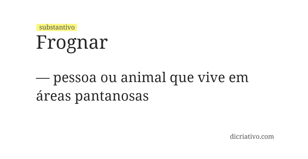 Significado de frognar
