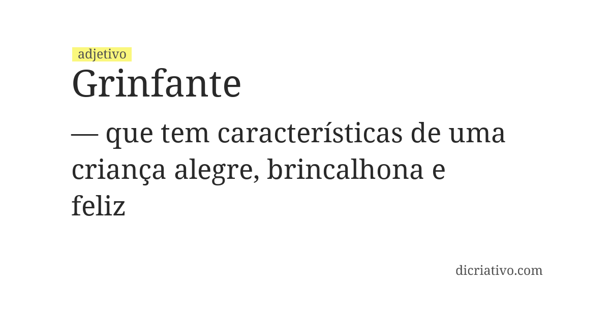 Significado de grinfante
