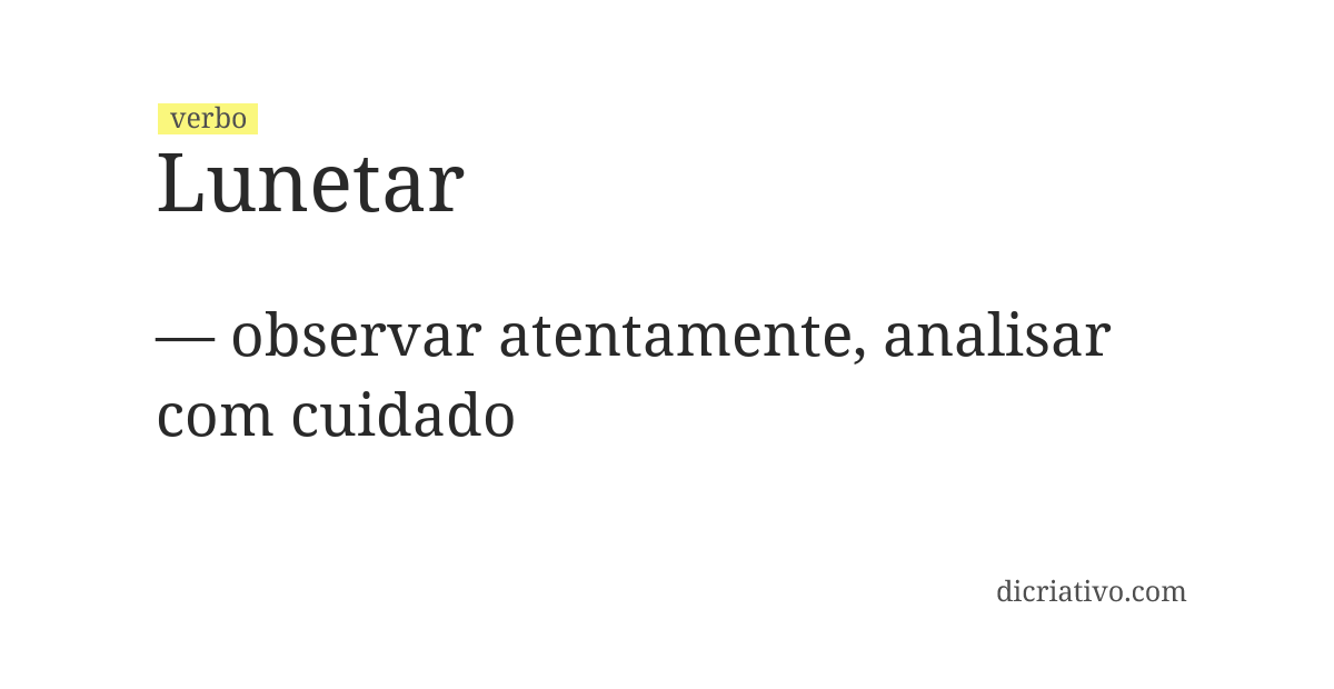 Significado de lunetar