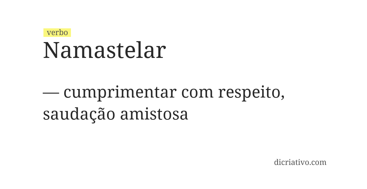 Significado de namastelar