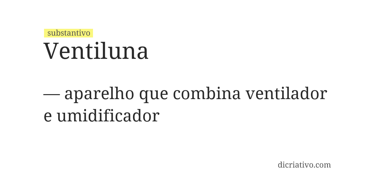 Significado de ventiluna