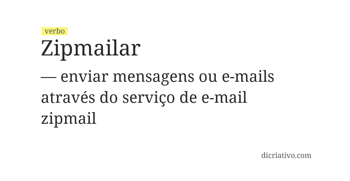 Significado de zipmailar