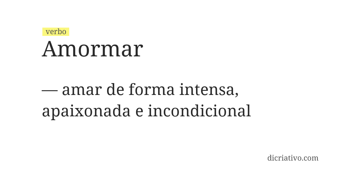 Significado de amormar