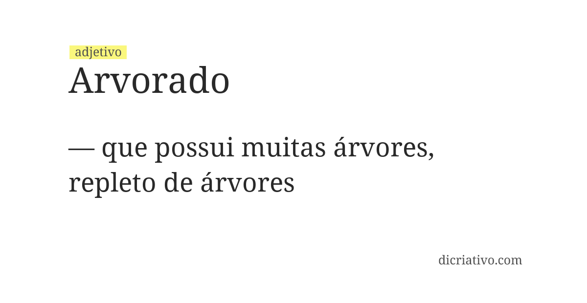 Significado de arvorado