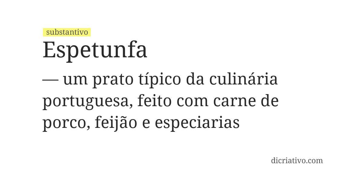 Significado de espetunfa