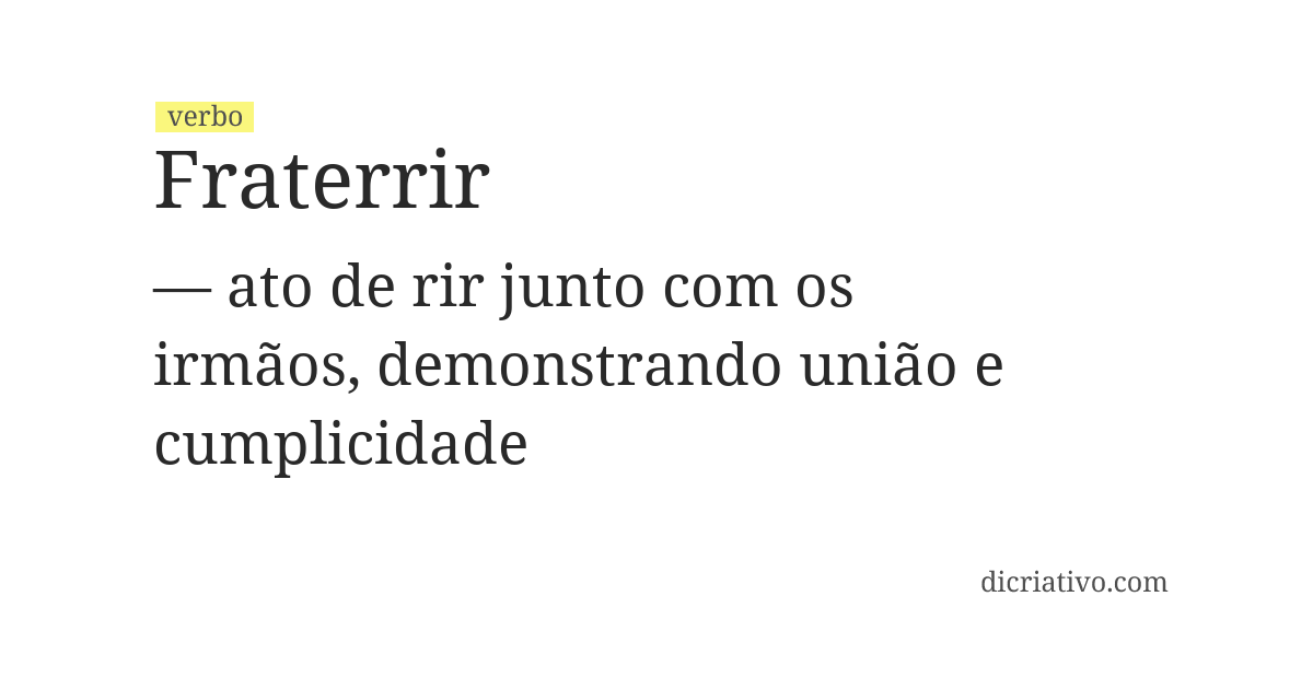 Significado de fraterrir