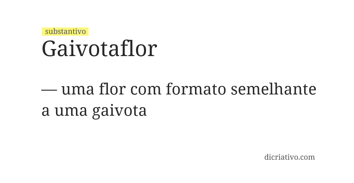 Significado de gaivotaflor