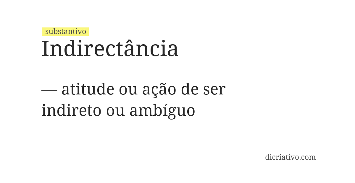 Significado de indirectância