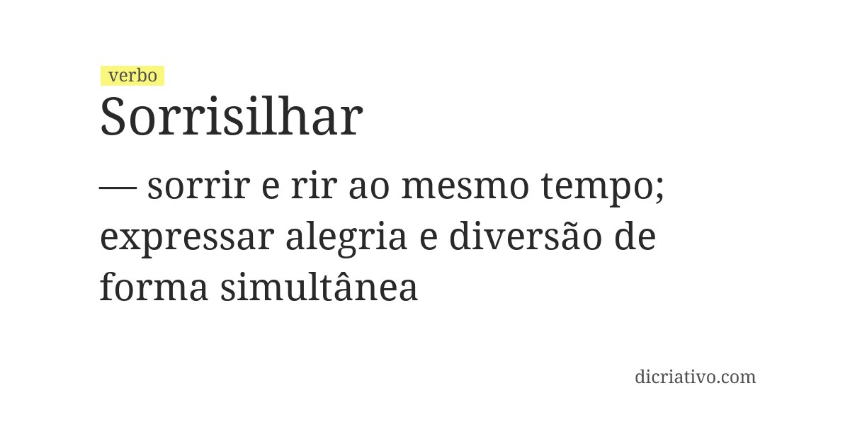 Significado de sorrisilhar