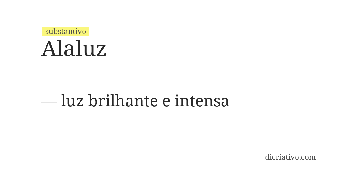 Significado de alaluz