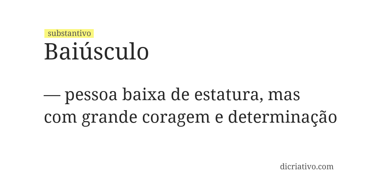 Significado de baiúsculo