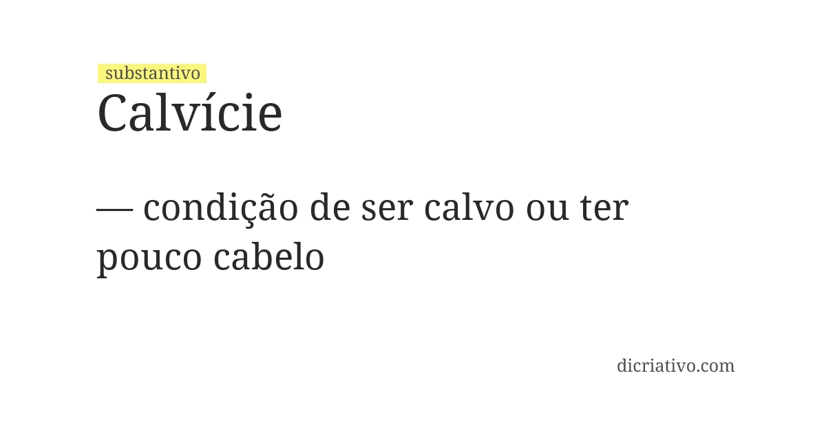 Significado de calvície