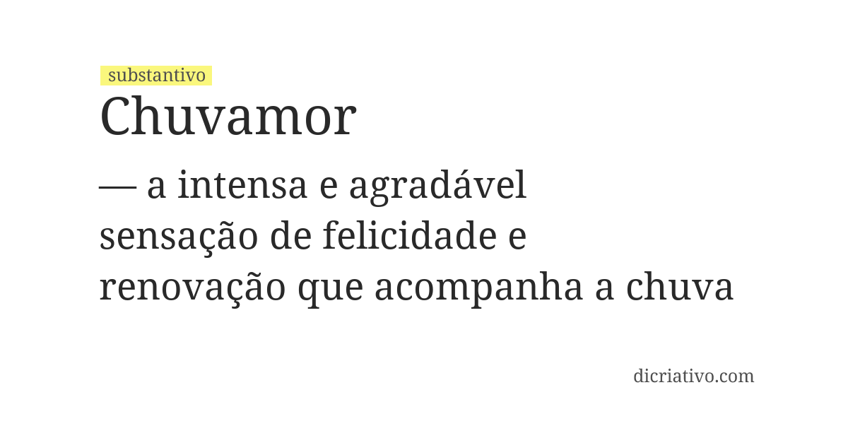 Significado de chuvamor