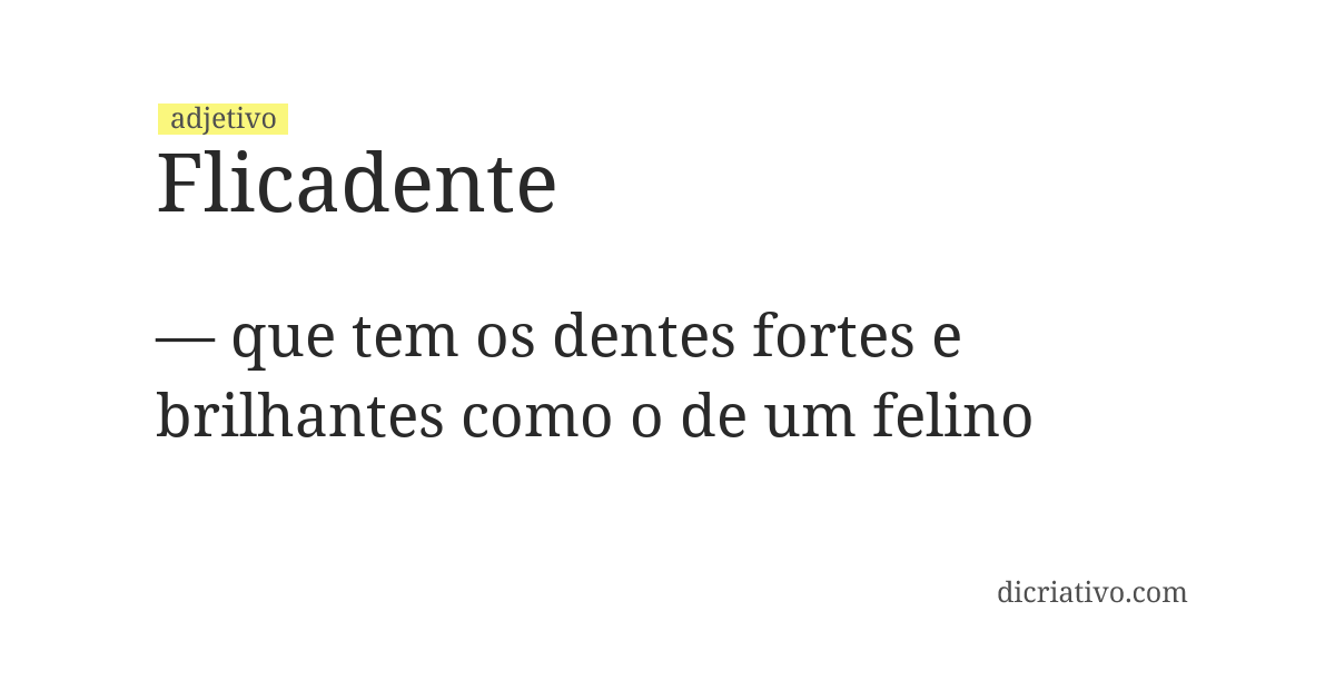 Significado de flicadente