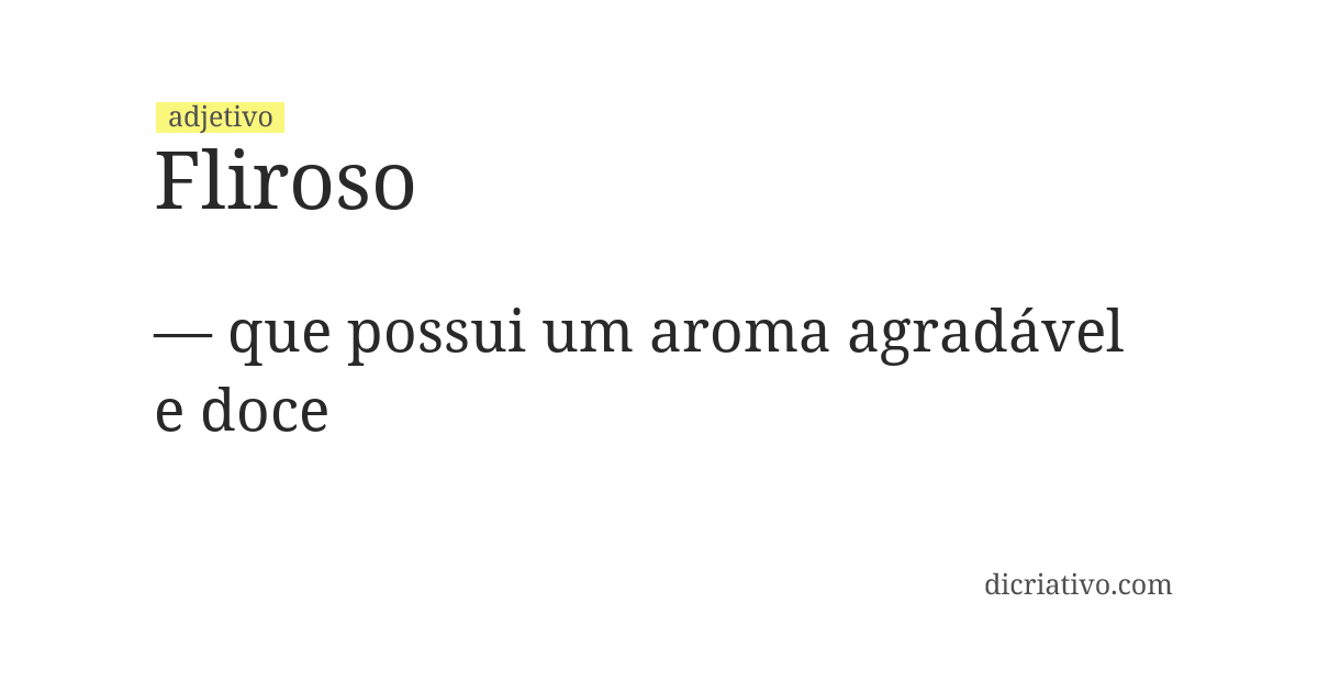Significado de fliroso