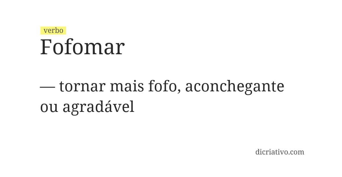 Significado de fofomar