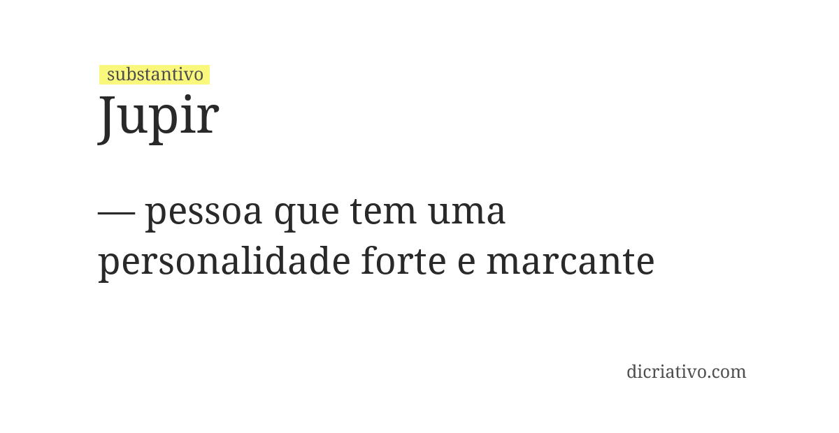 Significado de jupir