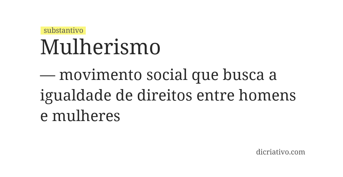 Significado de mulherismo