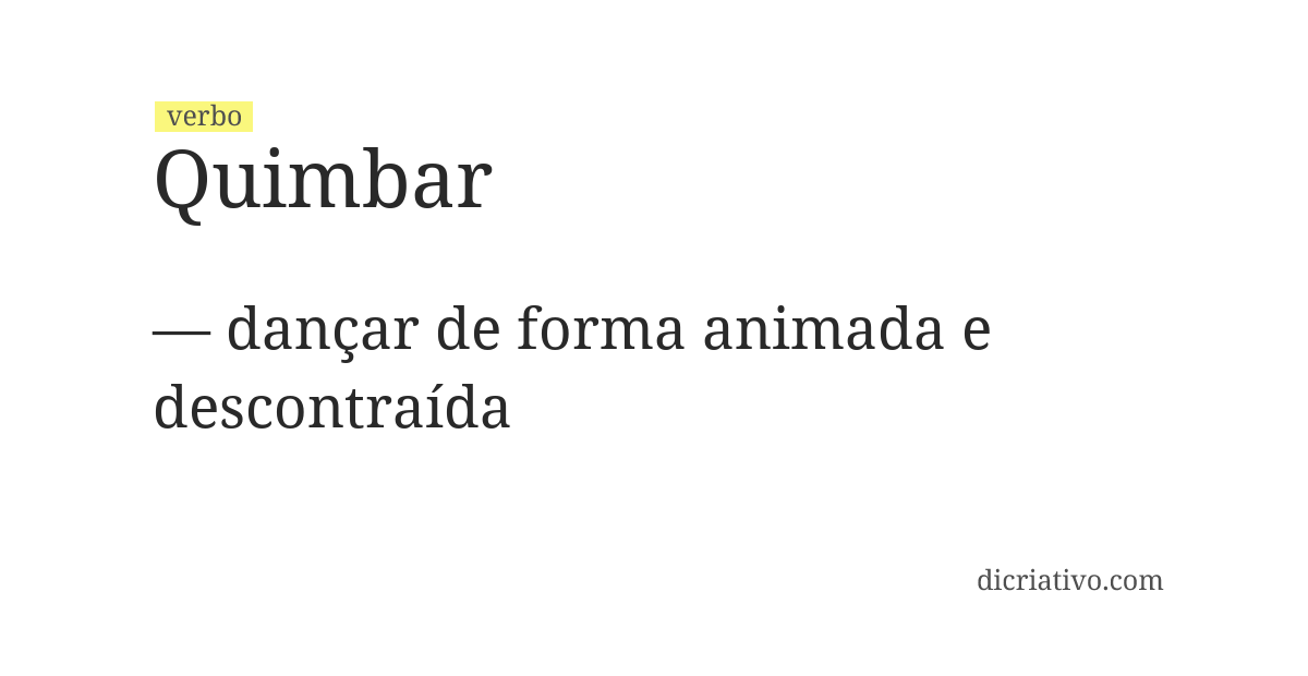 Significado de quimbar