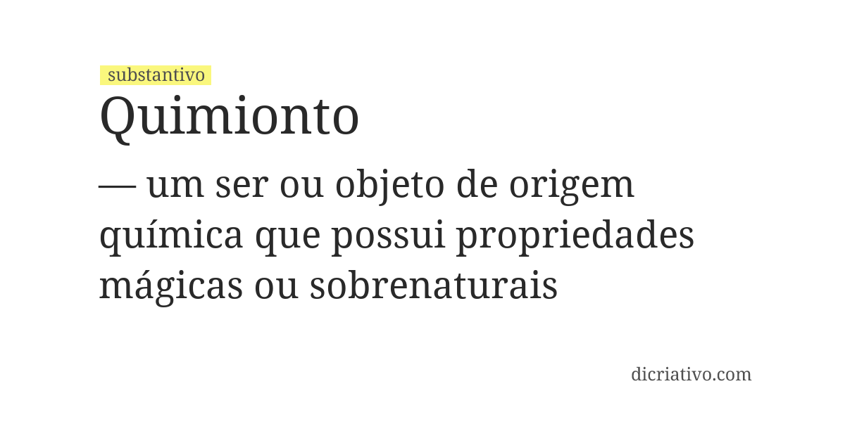Significado de quimionto