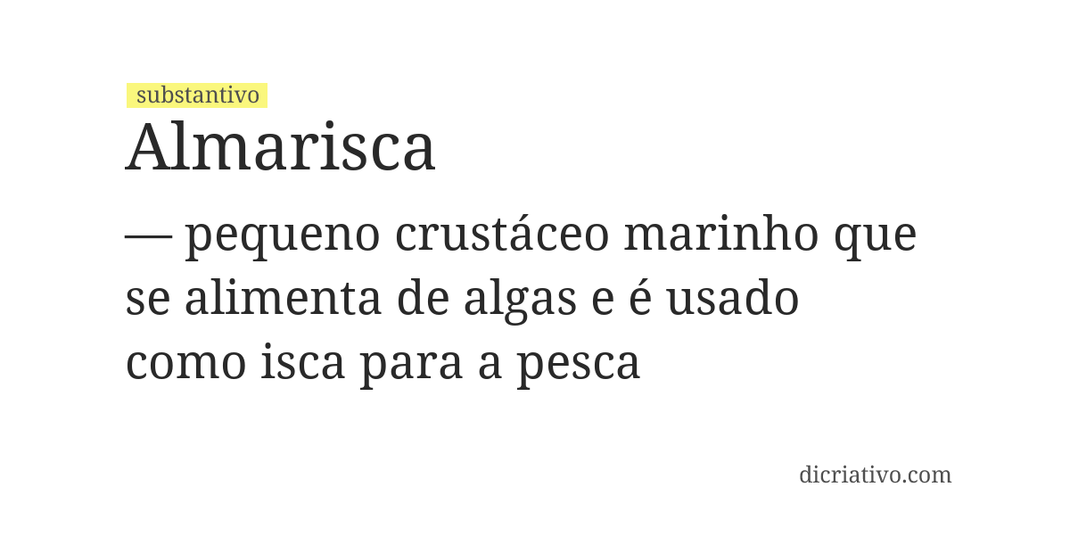 Significado de almarisca