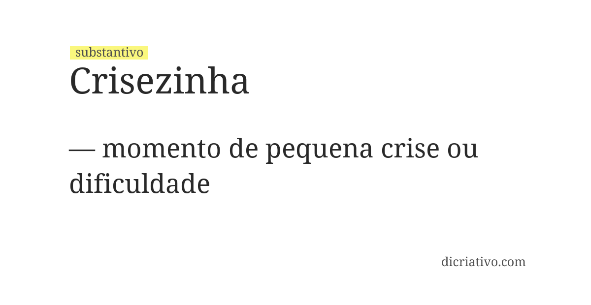 Significado de crisezinha