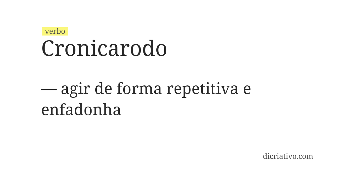 Significado de cronicarodo