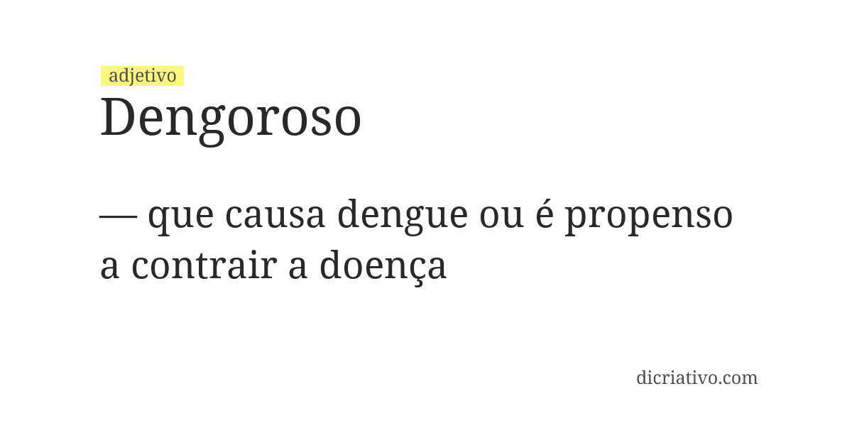 Significado de dengoroso