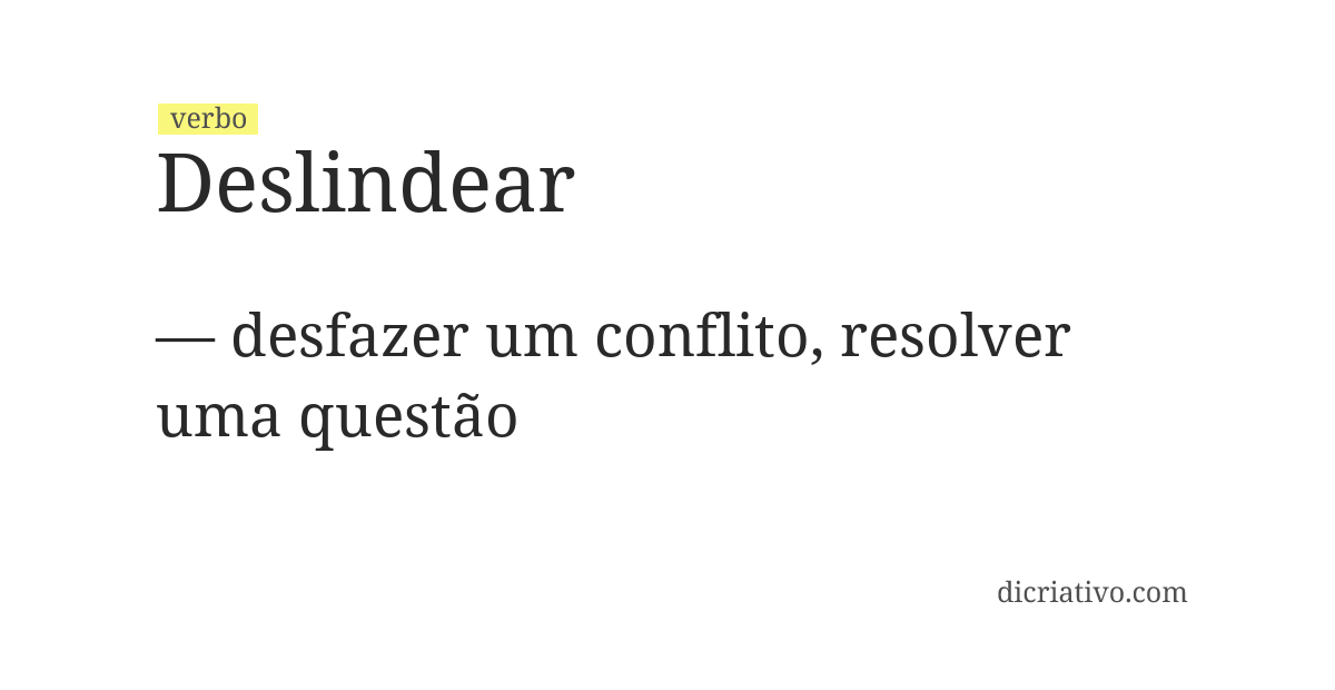 Significado de deslindear