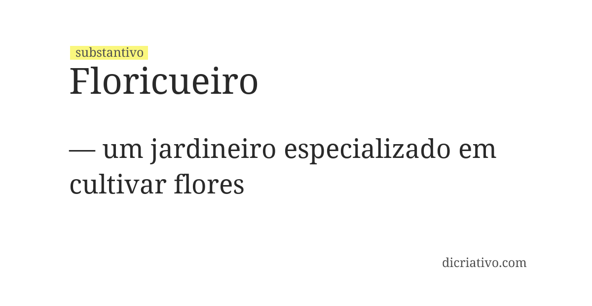 Significado de floricueiro