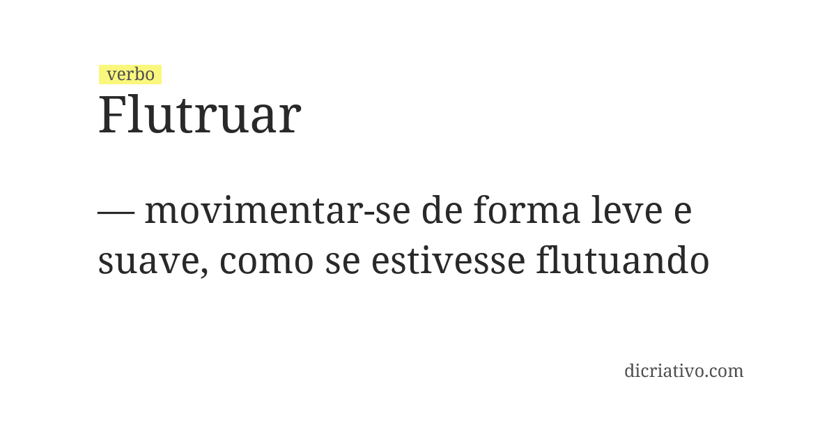 Significado de flutruar
