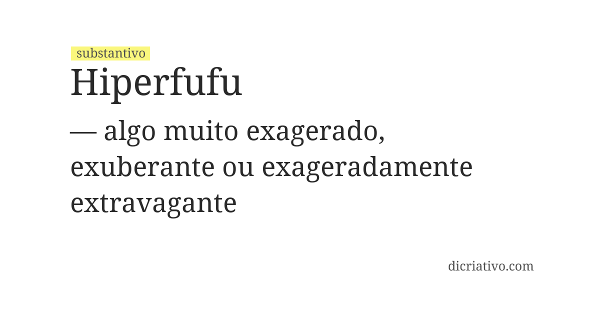 Significado de hiperfufu