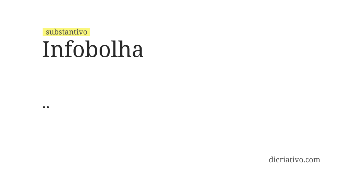 Significado de infobolha