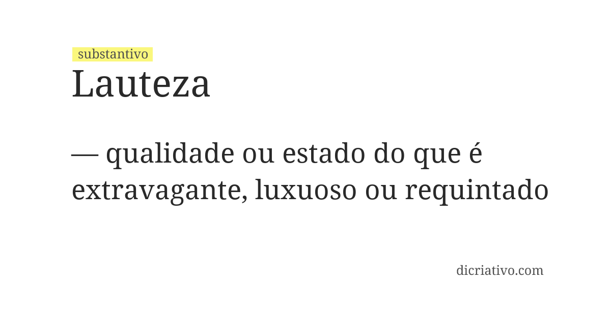 Significado de lauteza